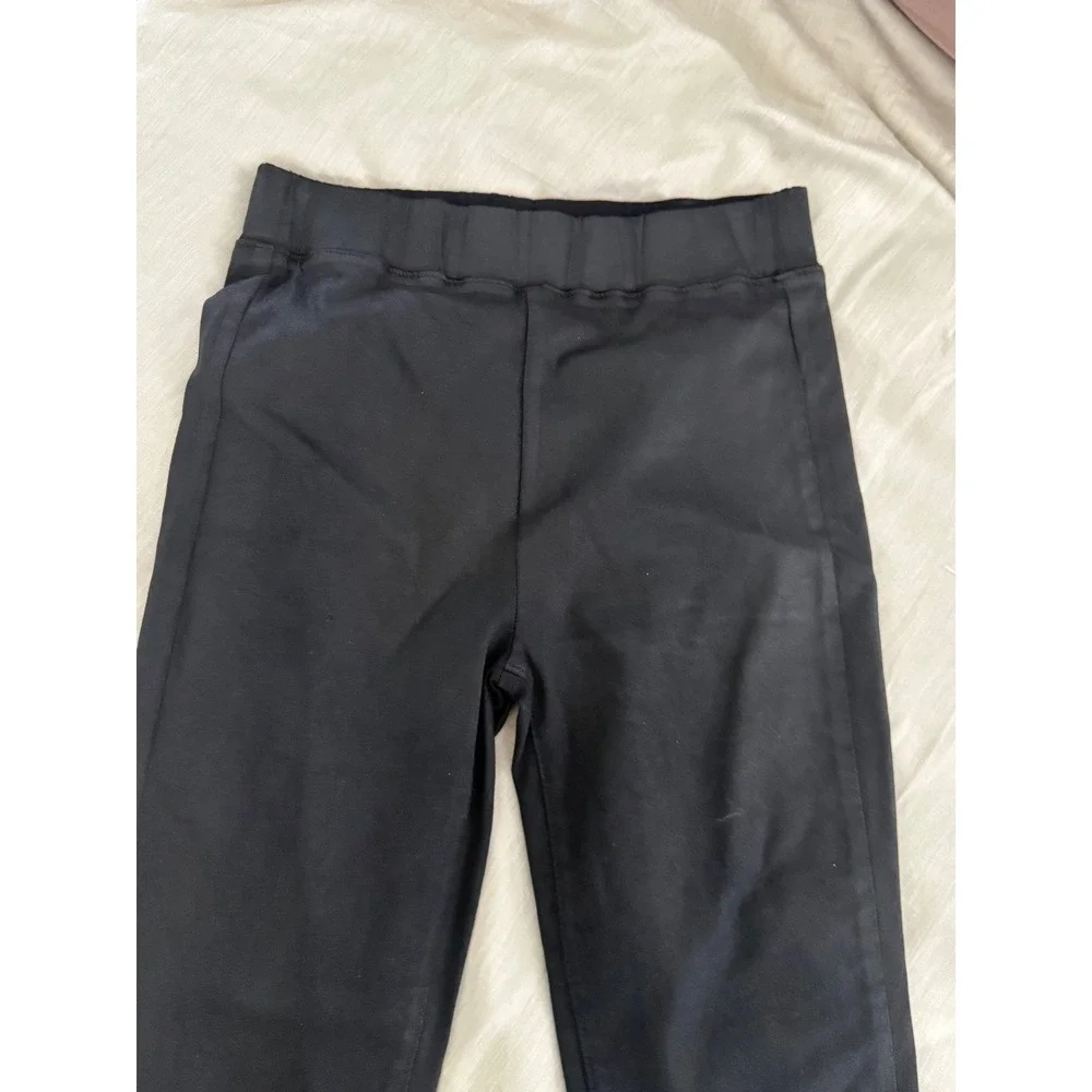 L'AGENCE Margot Coated High Rise Skinny Pants Black Pull On Leggings Size‎ L - Picture 3 of 7